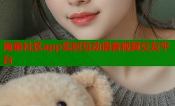 海角社区app实时互动语音视频交友平台