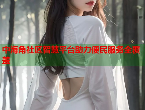 中海角社区智慧平台助力便民服务全覆盖  第1张